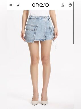 oneso Edgy High Rise Skort Jeans Size Small